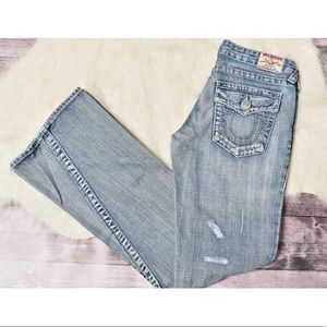 Distressed true religion jeans!